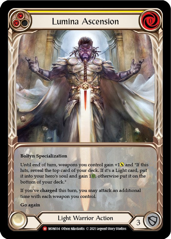 Lumina Ascension (Extended Art Rainbow Foil) [MON034-EA] 1st Edition Rainbow Foil