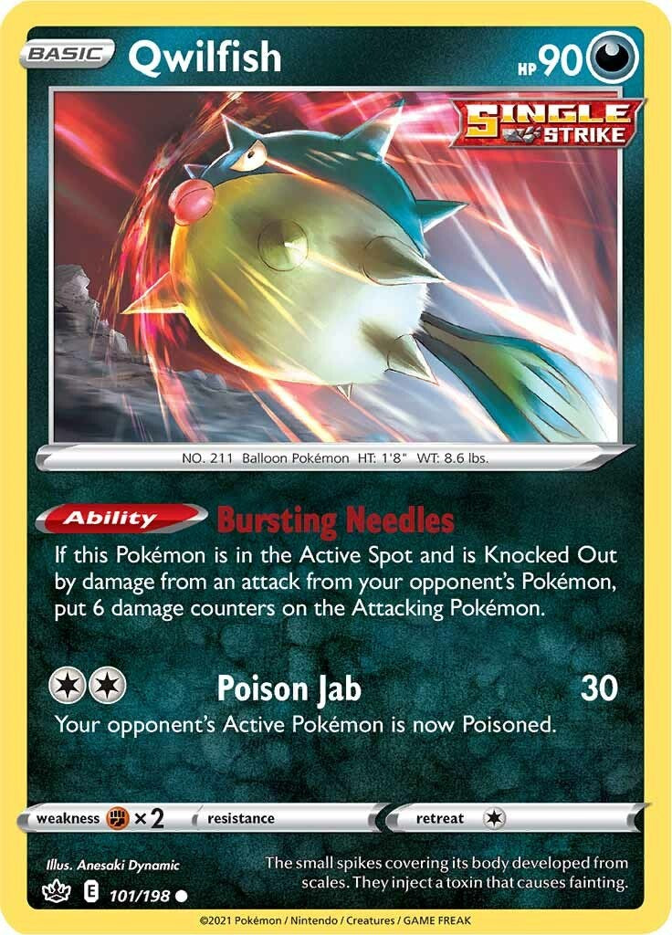 Qwilfish [101/198] [Chilling Reign] Reverse Holofoil