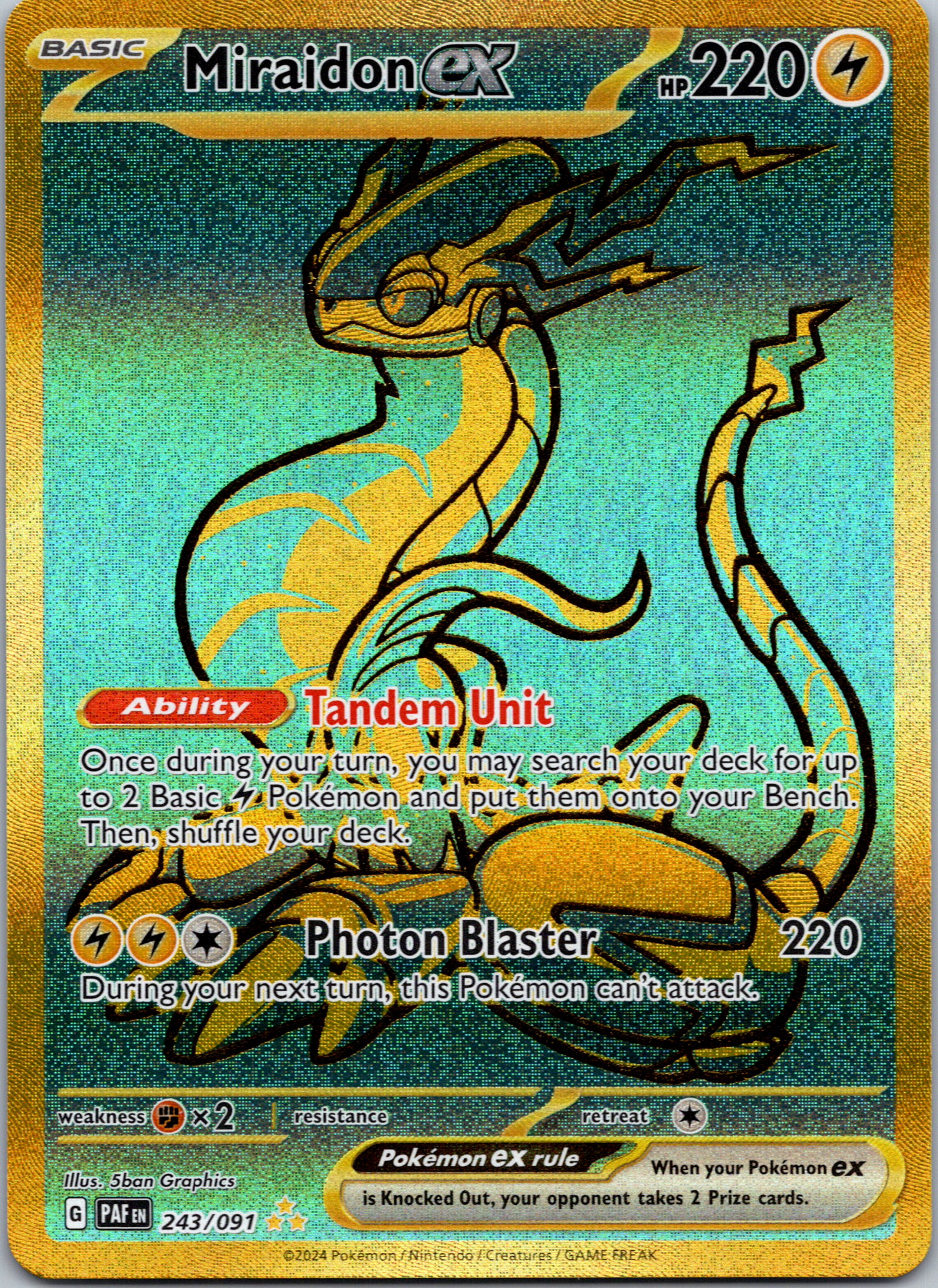 Miraidon ex [243/091] - (Paldean Fates) Holofoil