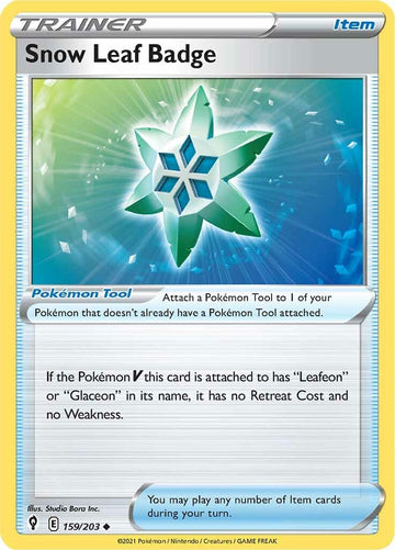 Snow Leaf Badge [159/203] [Evolving Skies] Reverse Holofoil