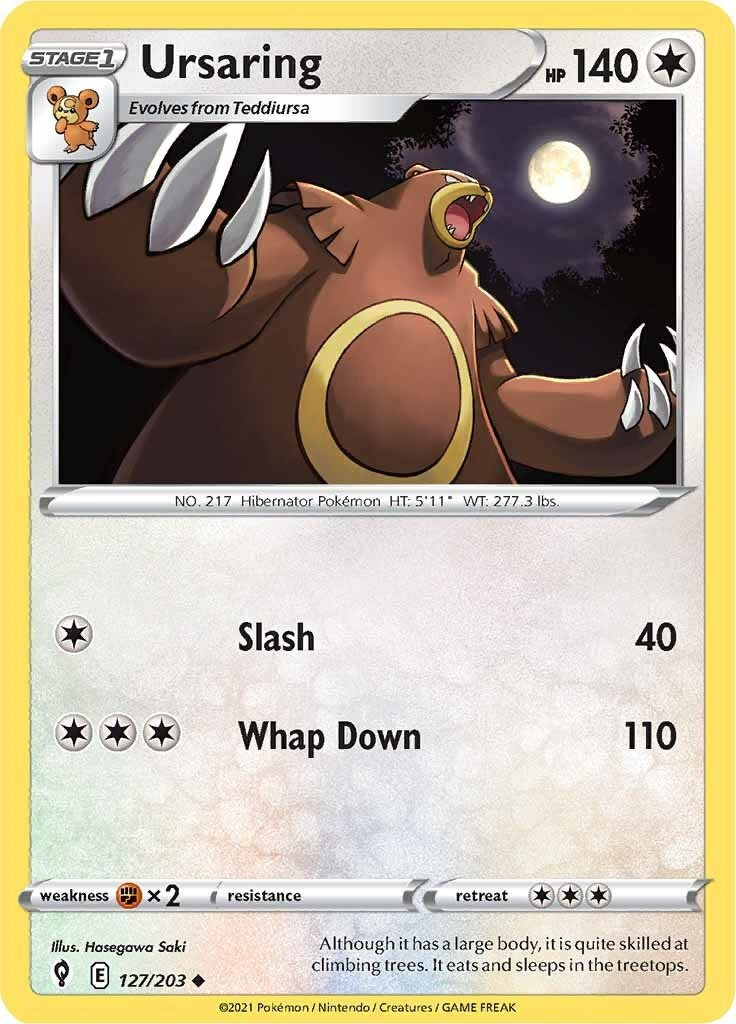 Ursaring [127/203] [Evolving Skies] Reverse Holofoil