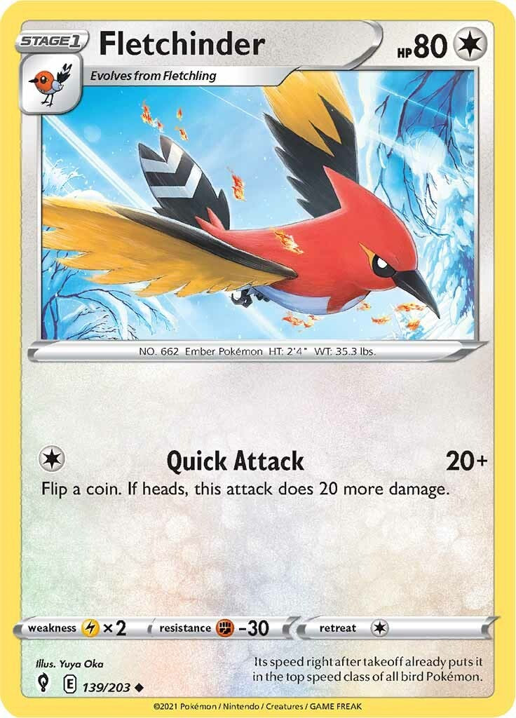 Fletchinder [139/203] [Evolving Skies] Reverse Holofoil