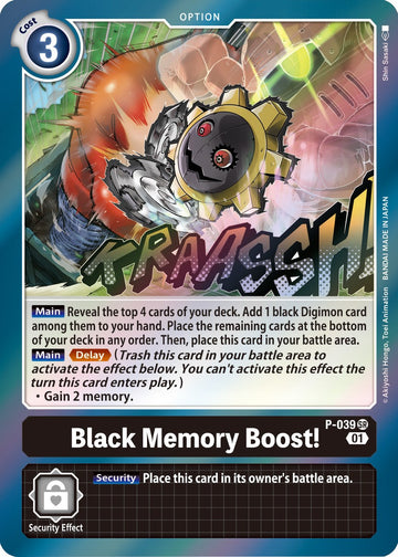 Black Memory Boost! [P-039 SR] [Digimon Promotion Cards] Foil
