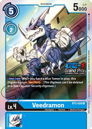 Veedramon (DC-1 Grand Prix) [BT2-026 U] [Release Special Booster 1.5] Foil
