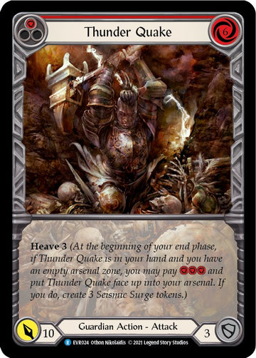 Thunder Quake (Red) (Extended Art) [EVR024] [Everfest] 1st Edition Rainbow Foil