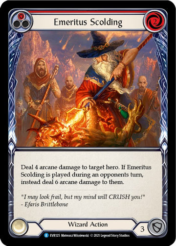 Emeritus Scolding (Red) [EVR125] [Everfest] 1st Edition Rainbow Foil