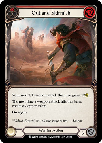 Outland Skirmish (Red) [EVR066] [Everfest] 1st Edition Rainbow Foil