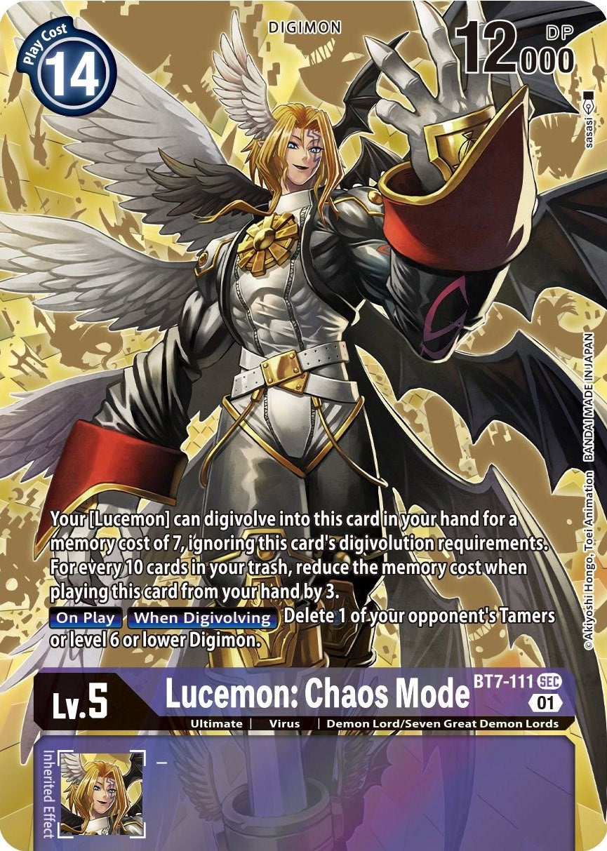 Lucemon: Chaos Mode (Alternate Art) [EX6-054-SR] [Infernal Ascension] Foil