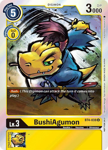 BushiAgumon (Event Pack 2) [BT4-038 U] [Great Legend] Foil