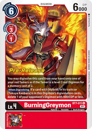 BurningGreymon [BT7-011 U] [Next Adventure Pre-Release Cards] Foil