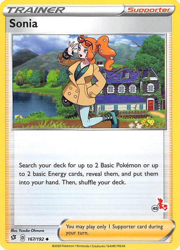 Sonia - 167/192 (#45 Cinderace Stamped) [167/192] [Rebel Clash]