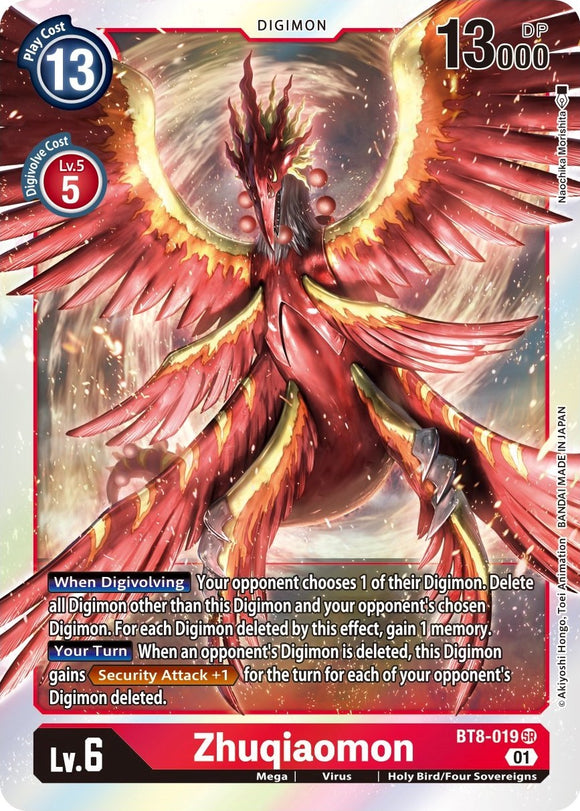Zhuqiaomon [BT8-019 SR] [New Awakening] Foil