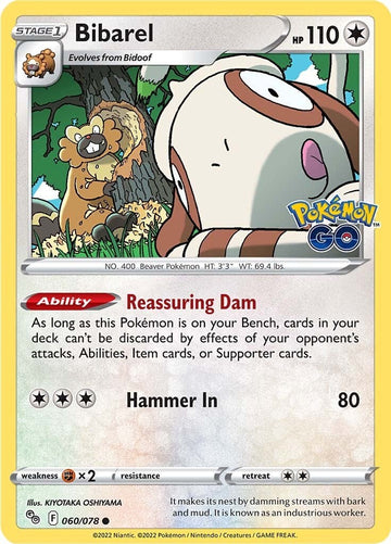 Bibarel [060/078] [Pokemon GO] Reverse Holofoil