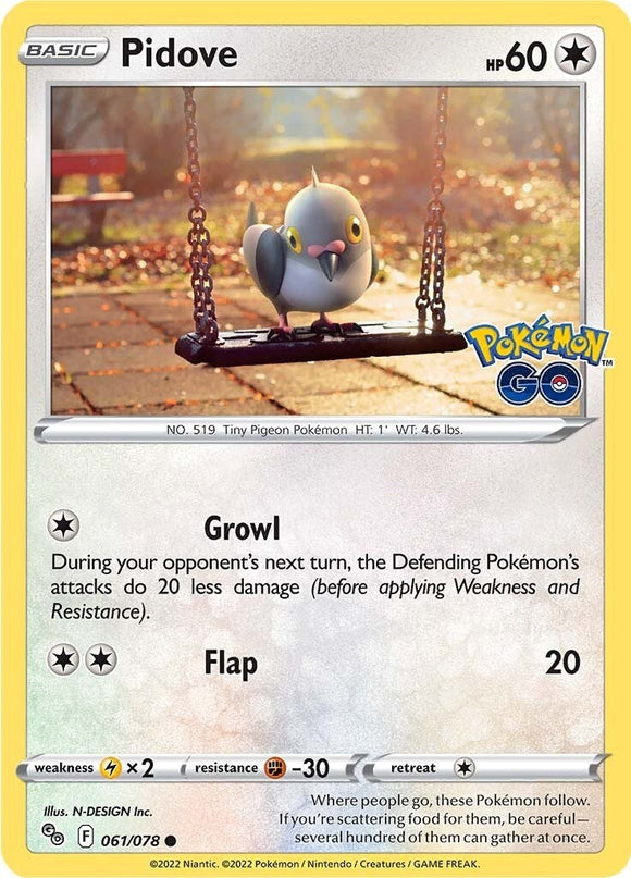 Pidove [061/078] [Pokemon GO] Reverse Holofoil