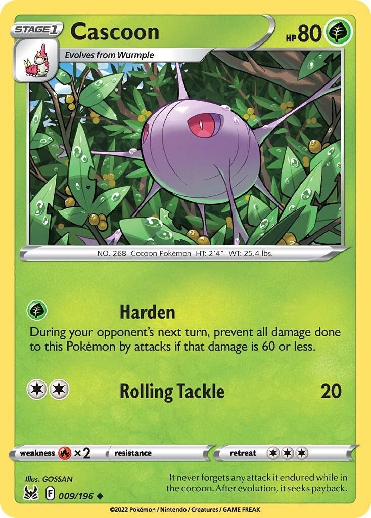 Cascoon [009/196] [Lost Origin] Reverse Holofoil