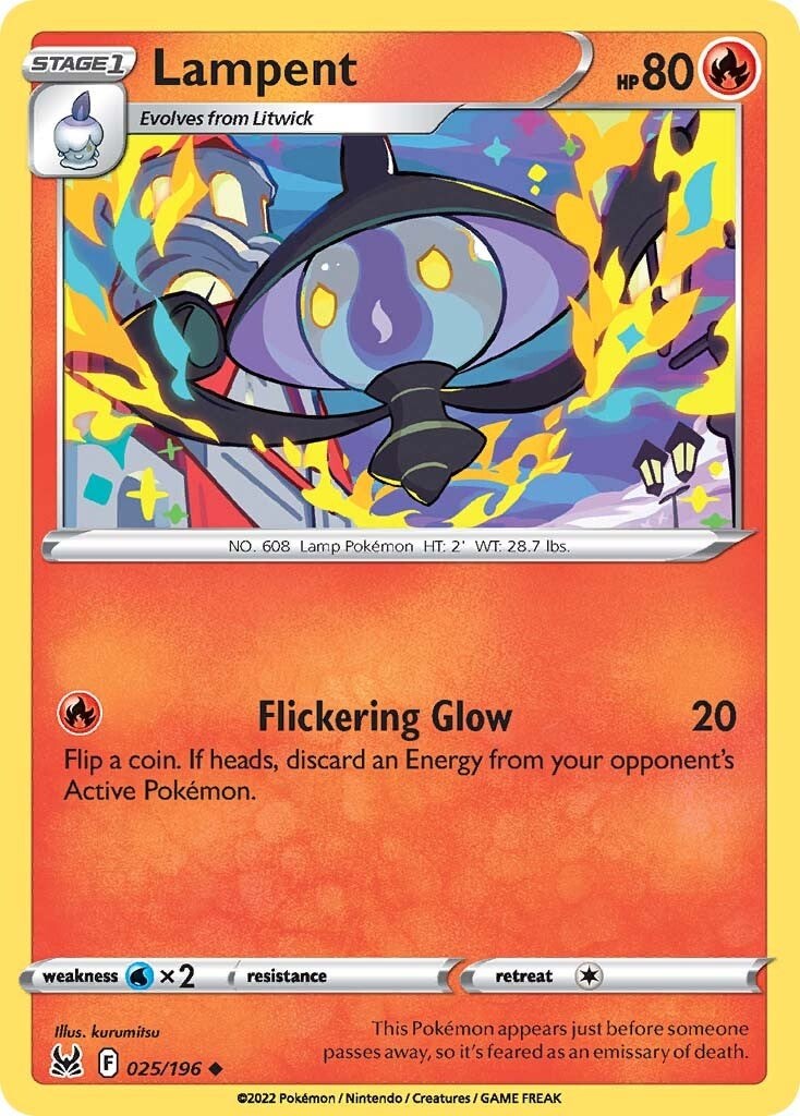 Lampent [025/196] [Lost Origin] Reverse Holofoil