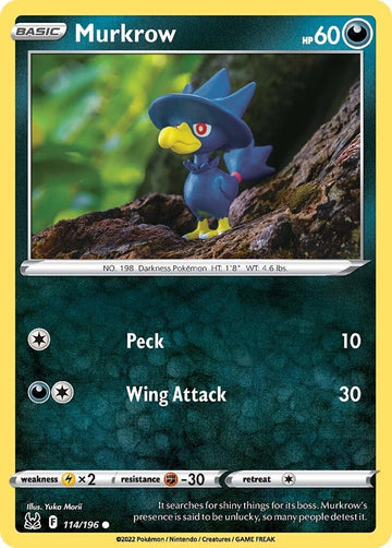 Murkrow [114/196] [Lost Origin] Reverse Holofoil