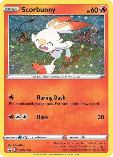 Scorbunny (Cosmos Holo) [SWSH244] [Sword & Shield Promo Cards] Holofoil