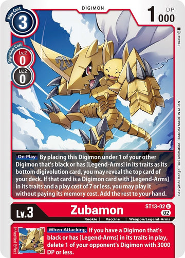 Zubamon [ST13-02 U] [Starter Deck 13: Ragnaloardmon]