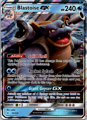 Blastoise GX (035/214) [Sun & Moon: Unbroken Bonds]