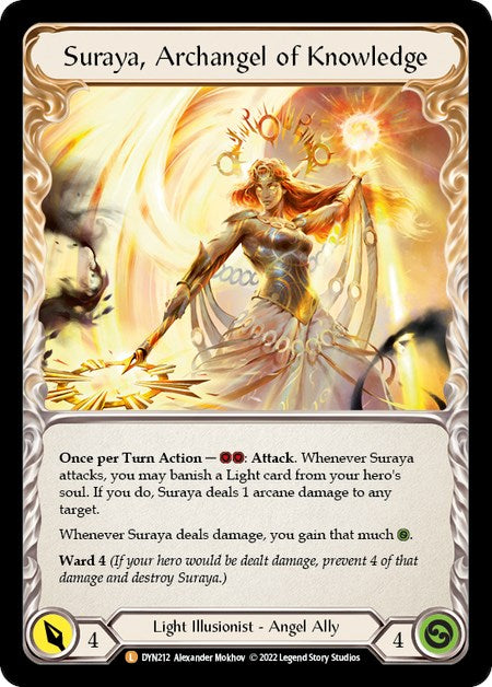 Invoke Suraya // Suraya, Archangel of Knowledge [DYN212] (Dynasty)  Cold Foil