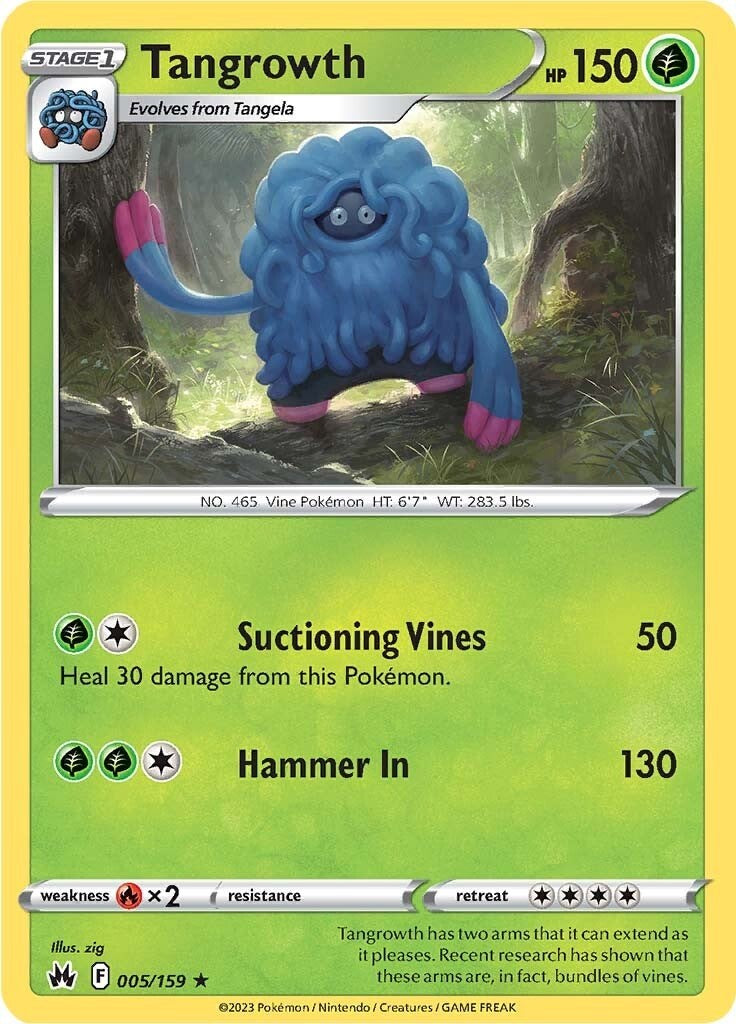 Tangrowth [005/159] [Crown Zenith] Reverse Holofoil