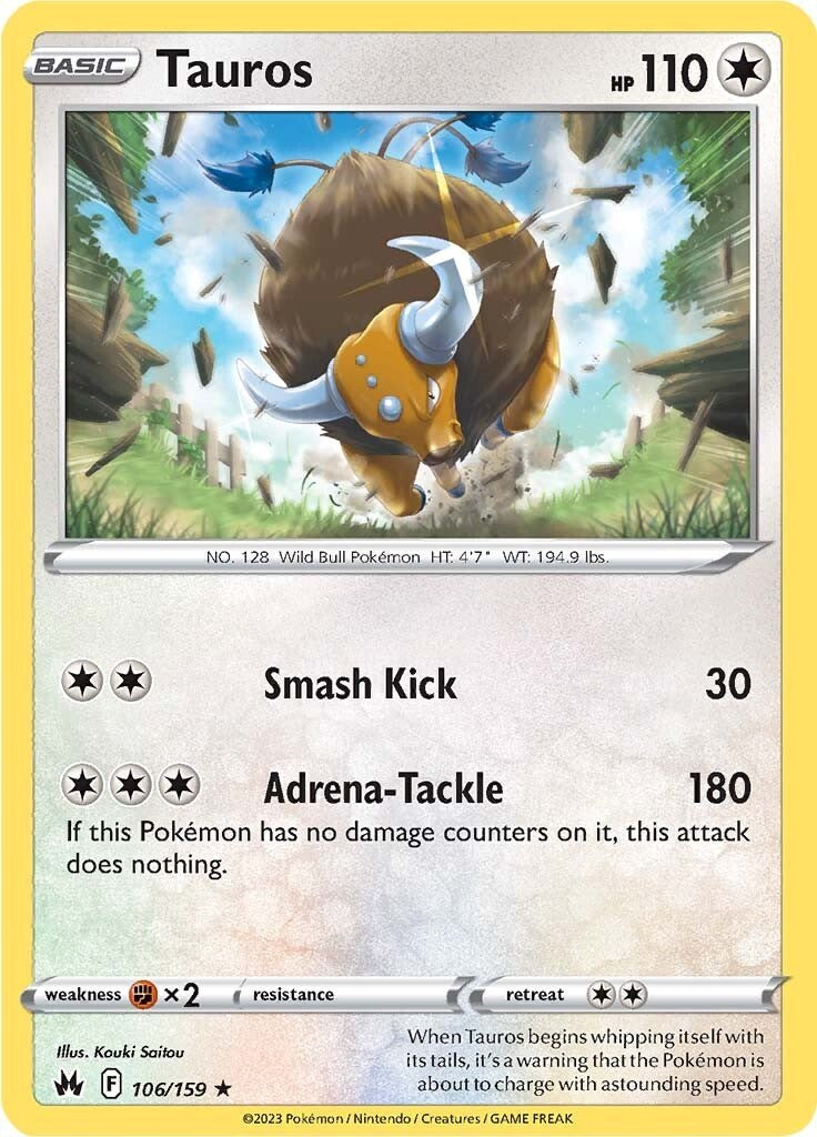 Tauros [106/159] [Crown Zenith] Reverse Holofoil