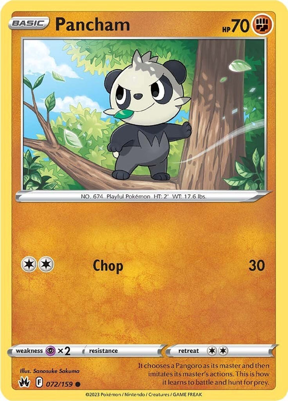Pancham [072/159] [Crown Zenith] Reverse Holofoil