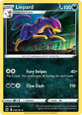 Liepard [078/159] [Crown Zenith] Reverse Holofoil
