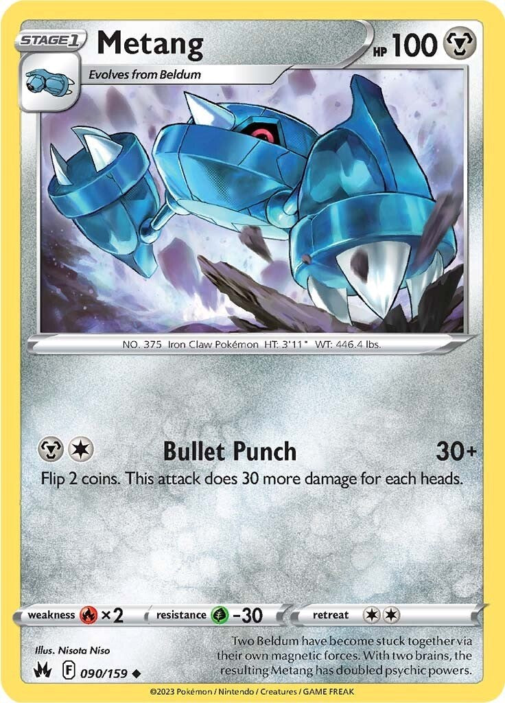 Metang [090/159] [Crown Zenith] Reverse Holofoil