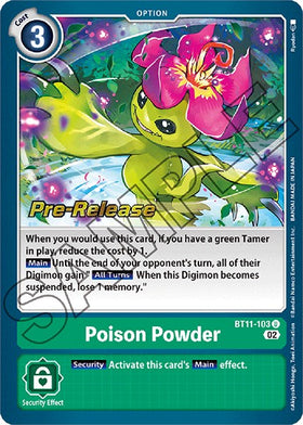Poison Powder [BT11-103 U] [Dimensional Phase Pre-Release Cards] Foil