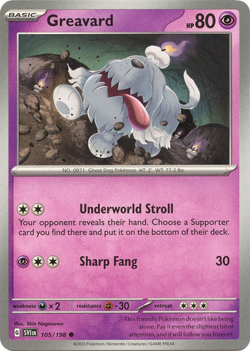 Greavard - 105/198 [105/198] [Scarlet & Violet Base Set] Reverse Holofoil
