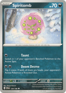 Spiritomb [129/198] [Scarlet & Violet Base Set] Reverse Holofoil