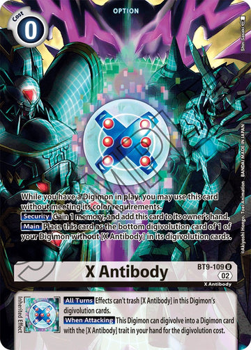 X Antibody (Alternate Art) [BT9-109 U] [Starter Deck 14: Beelzemon Advanced Deck Set] Foil