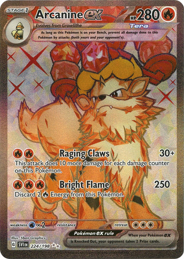 Arcanine ex - 224/198 [224] - (SV01 Scarlet & Violet Base Set) Holofoil
