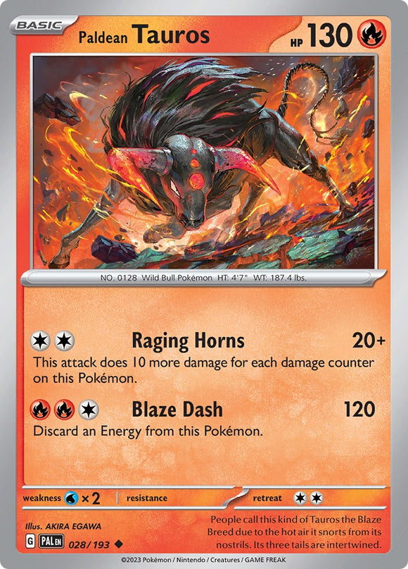 Paldean Tauros - 028/193 [028/193] [Paldea Evolved] Reverse Holofoil
