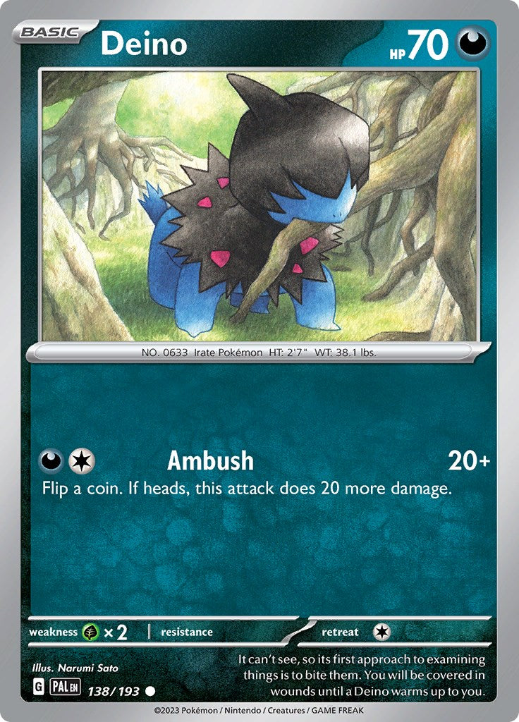 Deino [138/193] [Paldea Evolved] Reverse Holofoil