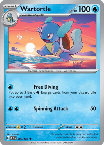 Wartortle (008/165) [Scarlet & Violet:  151] Reverse Holofoil