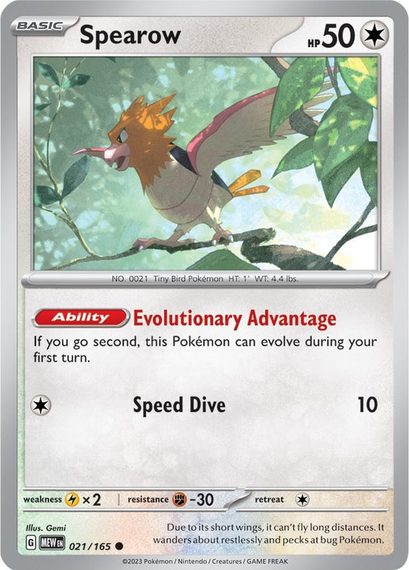 Spearow (021/165) [Scarlet & Violet:  151] Reverse Holofoil