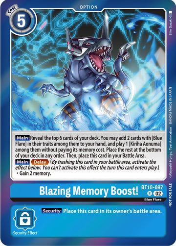Blazing Memory Boost! (Event Pack 5) [BT10-097] [Xros Encounter] Foil