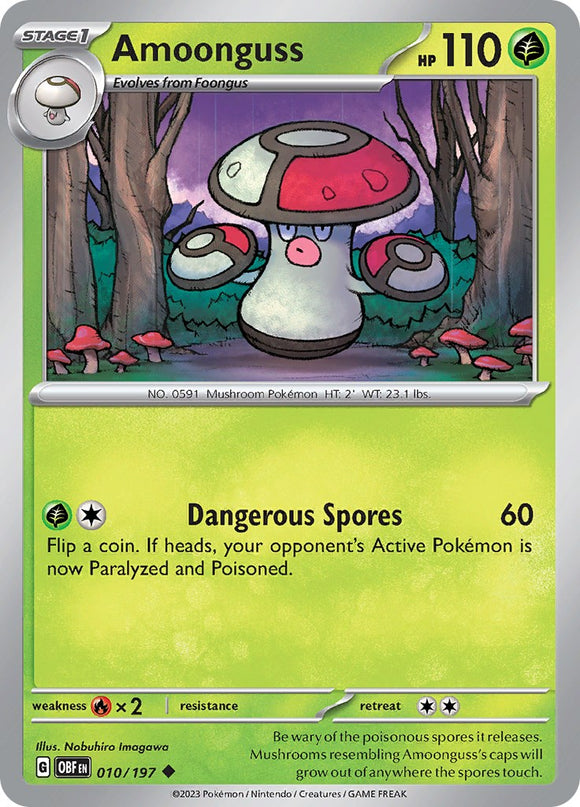 Amoonguss [010/197] [Obsidian Flames] Reverse Holofoil