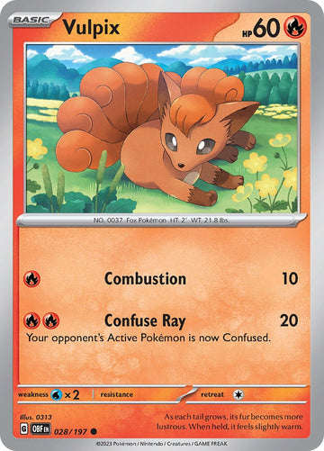 Vulpix [028/197] [Obsidian Flames] Reverse Holofoil