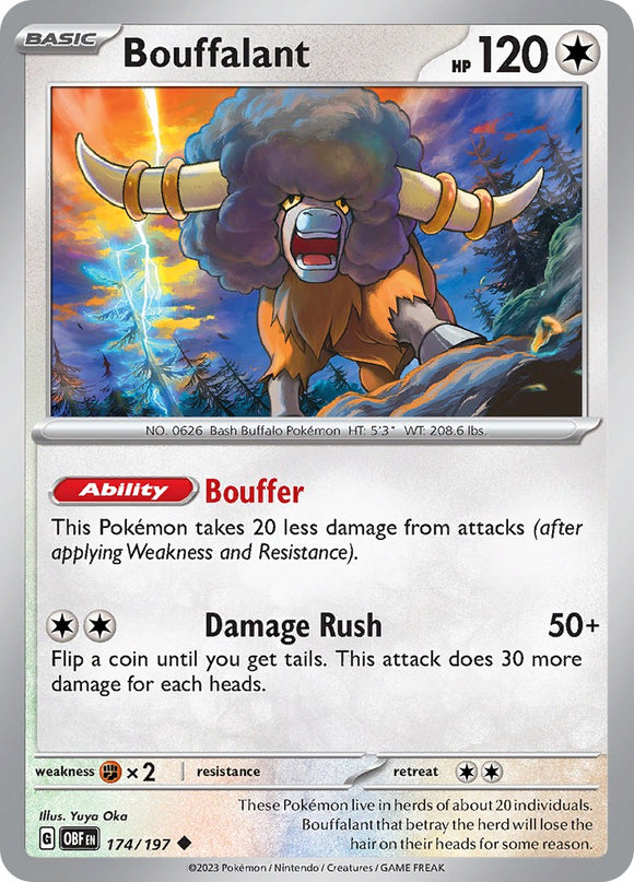 Bouffalant [174/197] [Obsidian Flames] Reverse Holofoil