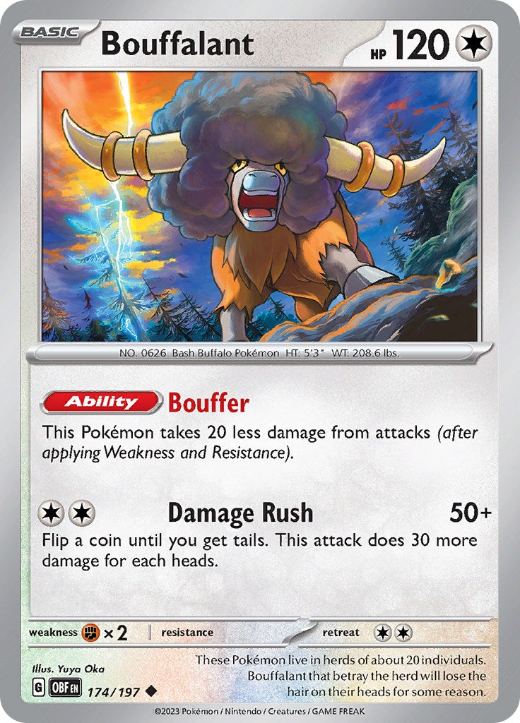 Bouffalant [174/197] [Obsidian Flames] Reverse Holofoil