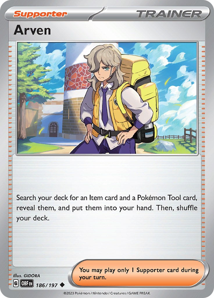 Arven (186/197) [Scarlet & Violet: Obsidian Flames] Reverse Holofoil