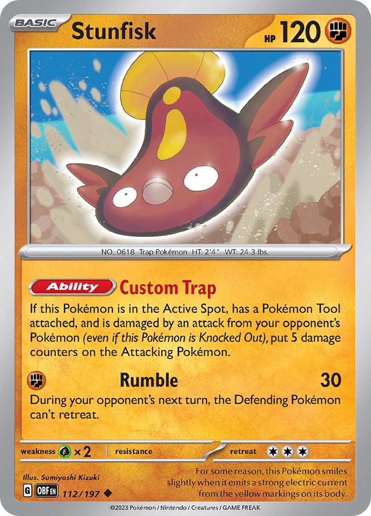 Stunfisk [112/197] [Obsidian Flames] Reverse Holofoil