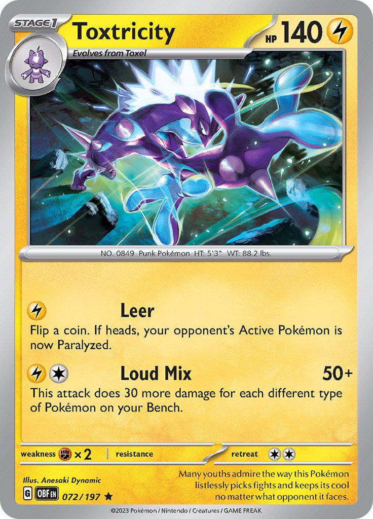 Toxtricity [072/197] [Obsidian Flames] Reverse Holofoil