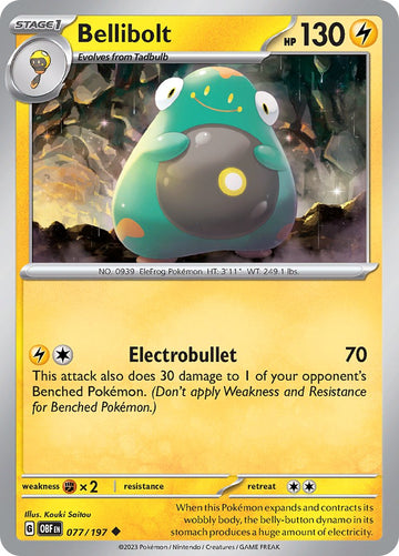 Bellibolt - 077/197 [077/197] [Obsidian Flames] Reverse Holofoil