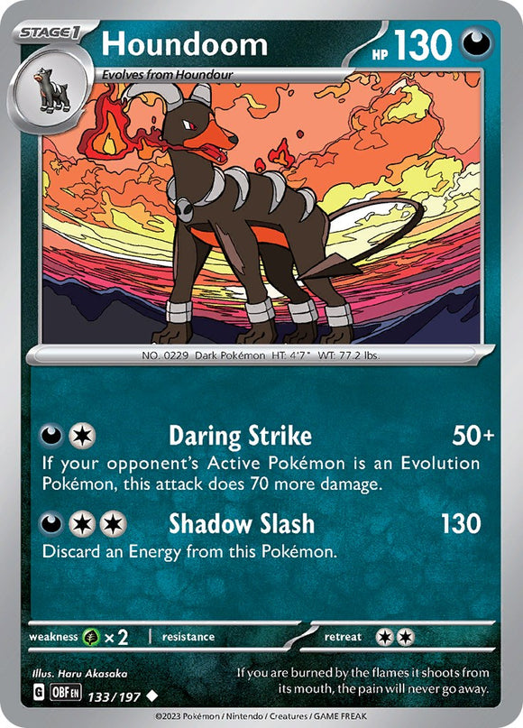 Houndoom [133/197] [Obsidian Flames] Reverse Holofoil