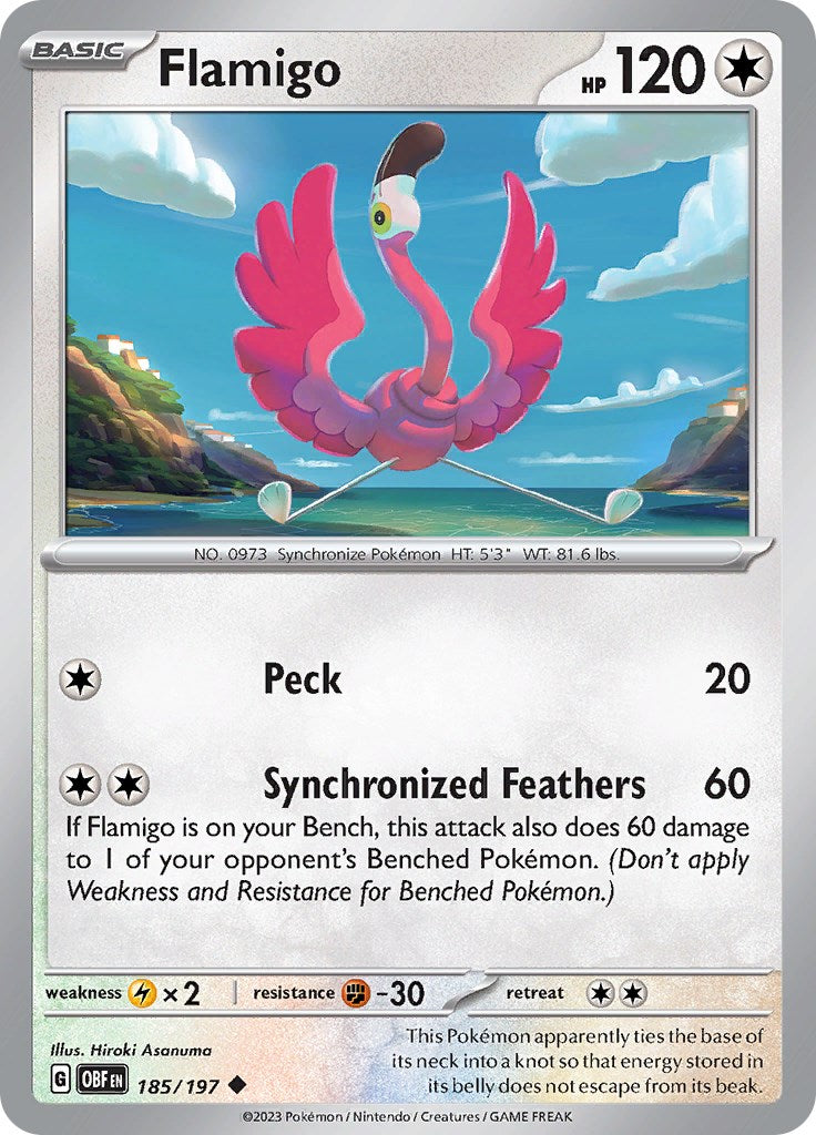 Flamigo [185/197] [Obsidian Flames] Reverse Holofoil